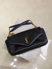 YSL 25S CALYPSO 30 IN BLACK GRAINED CALFSKIN GOLD HARDWRE