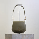 YSL 25S MINI VOLTAIRE 21 IN DEEP MUSK CALFSKIN SAINT LAURENT GOLD HARDWARE