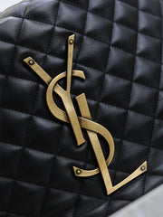 YSL 25S ICARE HOBO 44 IN BLACK QUILTED CALFSKIN GOLD HARDWARE