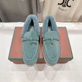 LP 25S SUMMER CHARMS WALK LOAFERS IN DUSTY TEAL SUEDE AND FLEECE