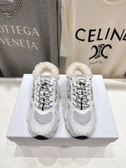 DIOR CHRONO SNEAKER 25S IN WHITE LAMBSKIN AND MESH FABRIC STYLE 7