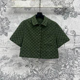 GUCCI SHORT-SLEEVE LAPEL SHIRT STYLE 100