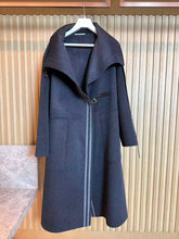 HERMES 25S LONG STAND-COLLAR CASHMERE COAT 317