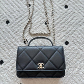 CHANEL 25S MINI FLAP BAG 19 IN BLACK CAVIAR LEATHER