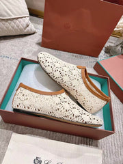 FLAT SHOES 25 IN WHITE MESH FABRIC
