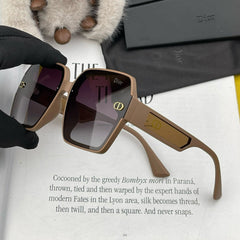 MONTAIGNE SQUARE SUNGLASS D1292 IN LIGHT BROWN ACETATE