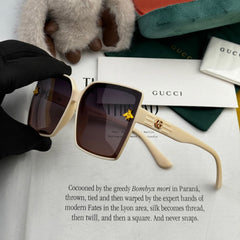 EMBOSSED LOGO GEOMETRIC FRAME SUNGLASSES G4250 IN ACETATE