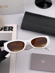 MONTAIGNE SUNGLASS D8620 IN WHITE ACETATE BROWN LENSES