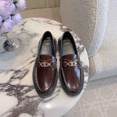 CHANEL 25S ARC DE TRIOMPHE LOAFERS IN ROSEWOOD CALFSKIN GOLD HARDWARE