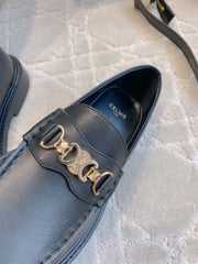 CHANEL 25S ARC DE TRIOMPHE LOAFERS IN BLACK CALFSKIN GOLD HARDWARE