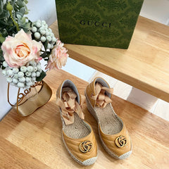 GG Crochet platform Espadrilles Blush Amber Yellow