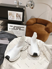 BALENCIAGA 25S SPEED TRAINER SNEAKERS 55 MM IN WHITE KNIT