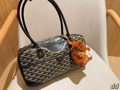 SAINT MARTIN BAG 34 IN BLACK GOYARDINE CANVAS AND CALFSKIN