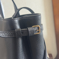 MINI CABAS ANAÏS CUIR TRIOMPHE 20 IN BLACK GRAINED CALFSKIN