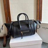 CELINE 25S NEW LUGGAGE 36MM IN BLACK CALFSKIN GOLD HARDWARE