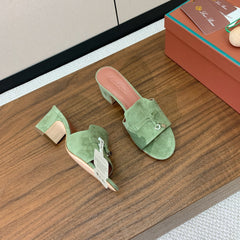 LP HIGH HEELS 25S IN SAGE GREEN SUEDE