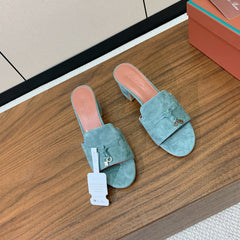 LP HIGH HEELS 25S IN SLATE GREEN SUEDE