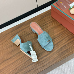 LP HIGH HEELS 25S IN SLATE GREEN SUEDE