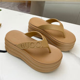THONG PLATFORM 5 CM IN CIDER BROWN IMPORTED TPU