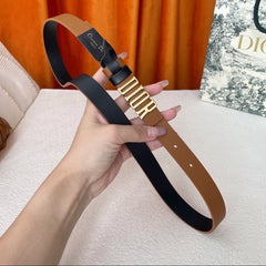 DIOR 25S BELT 20 MM IN BROWN CALFSKIN 562035