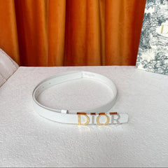 DIOR 25S BELT 20 MM IN WHITE CALFSKIN 562163