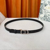 DIOR 25S BELT 20 MM IN BLACK CALFSKIN 595244