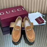 GUCCI 26S LOAFER IN BROWN SUEDE