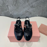 SMALL SQUARE HEAD MARY JANE SANDAL BLACK CALFSKIN