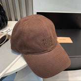 MM BASEBALL CAP IN BROWN ORANGE FABRIC BRAND EMBROIDERY