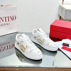 VALENTINO 25S GARAVANI VL7N SNEAKERS IN WHITE MIX YELLOW LAMBSKIN