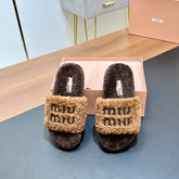 WOOL SLIPPER PEANUT AND CHOCOLATE