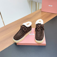 CHUKKA BOOTS IN CHOCOLATE SUEDE WITH WOOL LINING