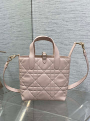 DIOR 25S ALWAYS MINI BAG 16 IN LIGHT PINK MACROCANNAGE CALFSKIN GOLD HARDWARE
