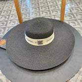 WIDE BRIM STRAW HAT BLACK 672709