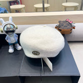 BERET HAT IN WHITE WOOL 430079