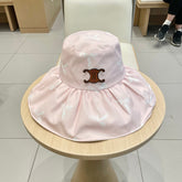 CELINE 25S BUCKET BOW HAT 733401 IN BABY PINK