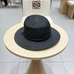 STRAW HAT OPEN WEAVE BLACK 674077