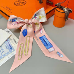 HERMES 25S SCARF TWILLY 86 IN SILK 987337