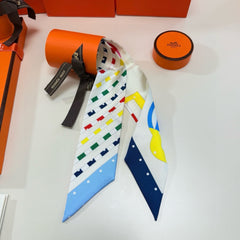 HERMES 25S SCARF TWILLY 86 IN SILK 987340