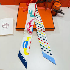 HERMES 25S SCARF TWILLY 86 IN SILK 987340