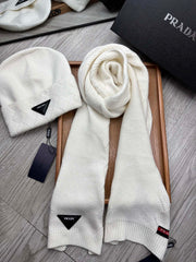SET SCARF AND HAT IN WHITE WOOL AND RABBIT FUR 397408