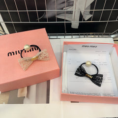 SCRUNCHIE IN BEIGE LACE AND SPANDEX FABRIC 250457