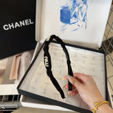 HEADBAND CRYSTALS LOGO IN BLACK VOILE 414443