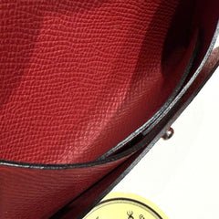 CALVI DUO COMPACT CARD HOLDER IN ROUGE H EPSOM CALFSKIN