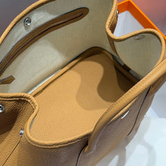 HERMES 25S GARDEN PARTY 30 IN CARAMEL CALFSKIN