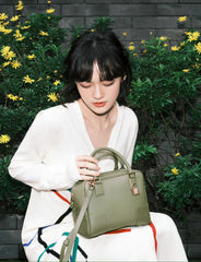 LOE AMAZONA 19 BAG IN AVOCADO GREEN NAPPA CALFSKIN