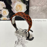 GINGER ORANGE MONOGRAM CANVAS HAIRBAND 369309