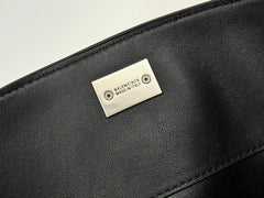 RODEO MEDIUM BAG 35 IN BLACK SMOOTH CALFSKIN SILVER HARDWARE