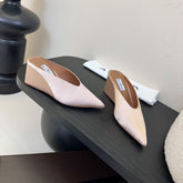 ALAIA HIGH MULES 25S IN BLUSH BEIGE SATIN