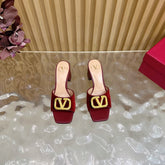 VALENTINO 25S HIGH-HEEL MULES 60 MM IN DARK RED VELVET AND CALFSKIN WITH GOLD HARDWARE